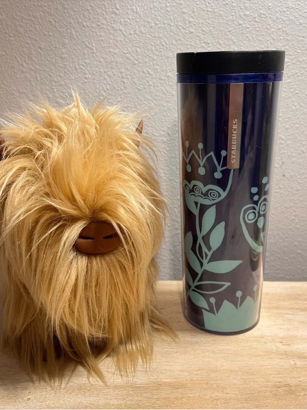 Starbucks Blue Poppy Flower Tumbler 2013 Grande 16 oz